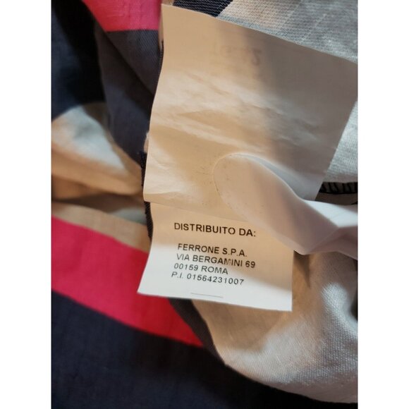 Sandro Ferrone‎ Womens Sleeveless Striped Linen Blend Dress TG.42 size 6 Italy - Picture 6 of 12